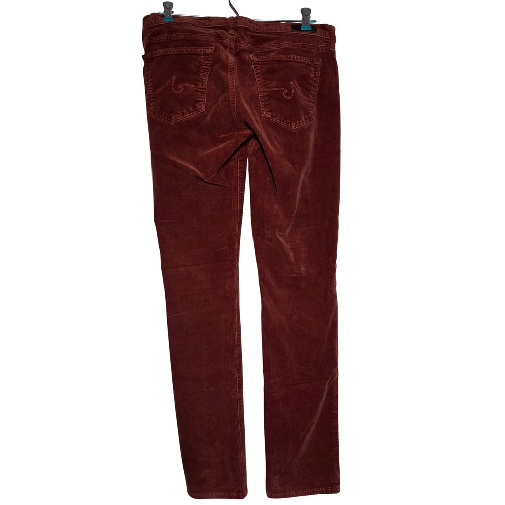 AG Adriano Goldschmied The Stevie Slim Straight Corduroy Pants Rust Orange 30R - Picture 3 of 13
